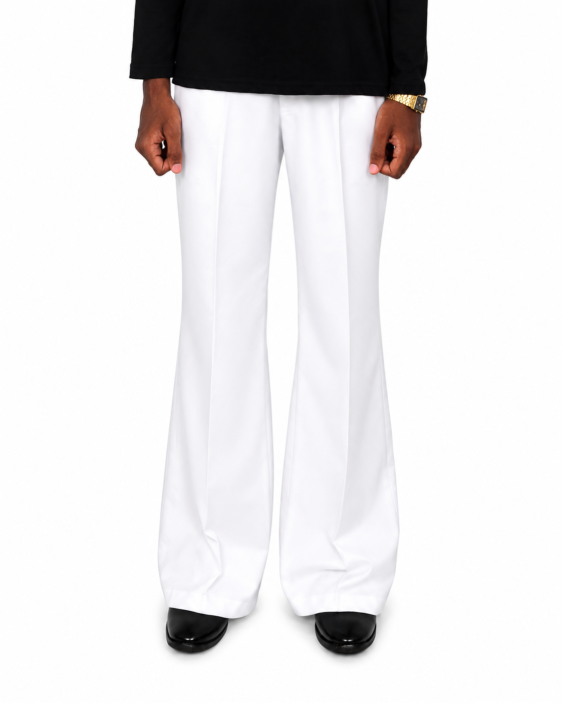 Threadtails classic white Bootcut trousers