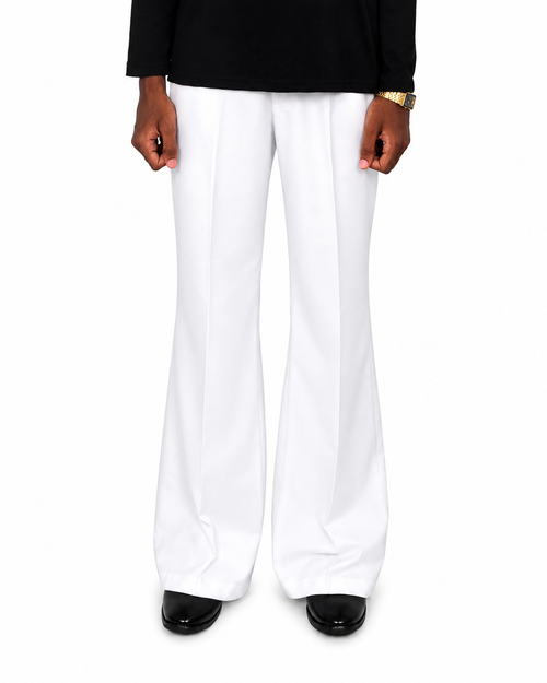 Threadtails classic white Bootcut trousers
