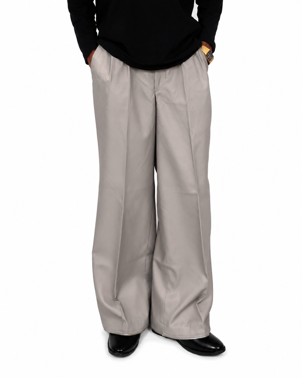 Threadtails Grey wide leg pants