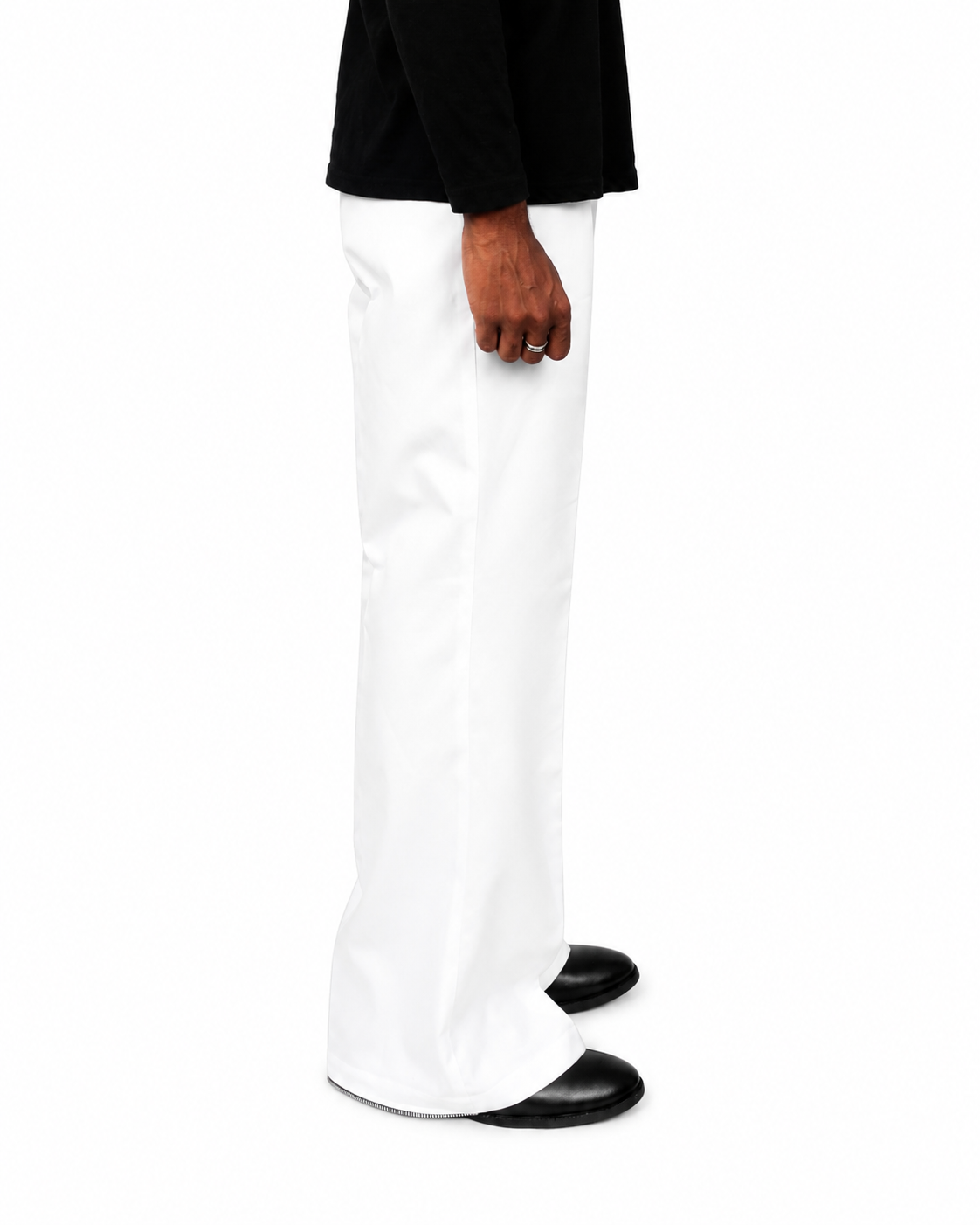 Threadtails classic white Bootcut trousers