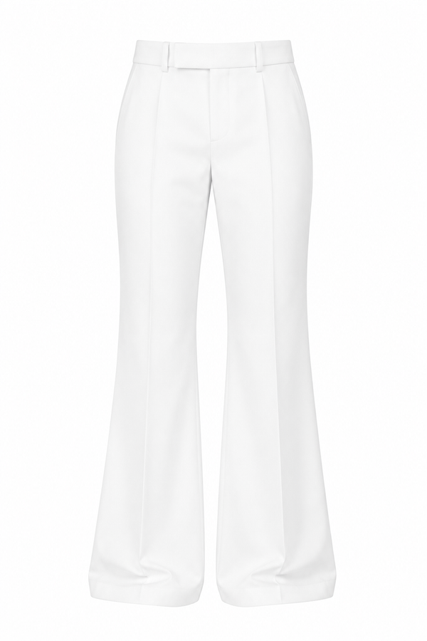 Threadtails classic white Bootcut trousers