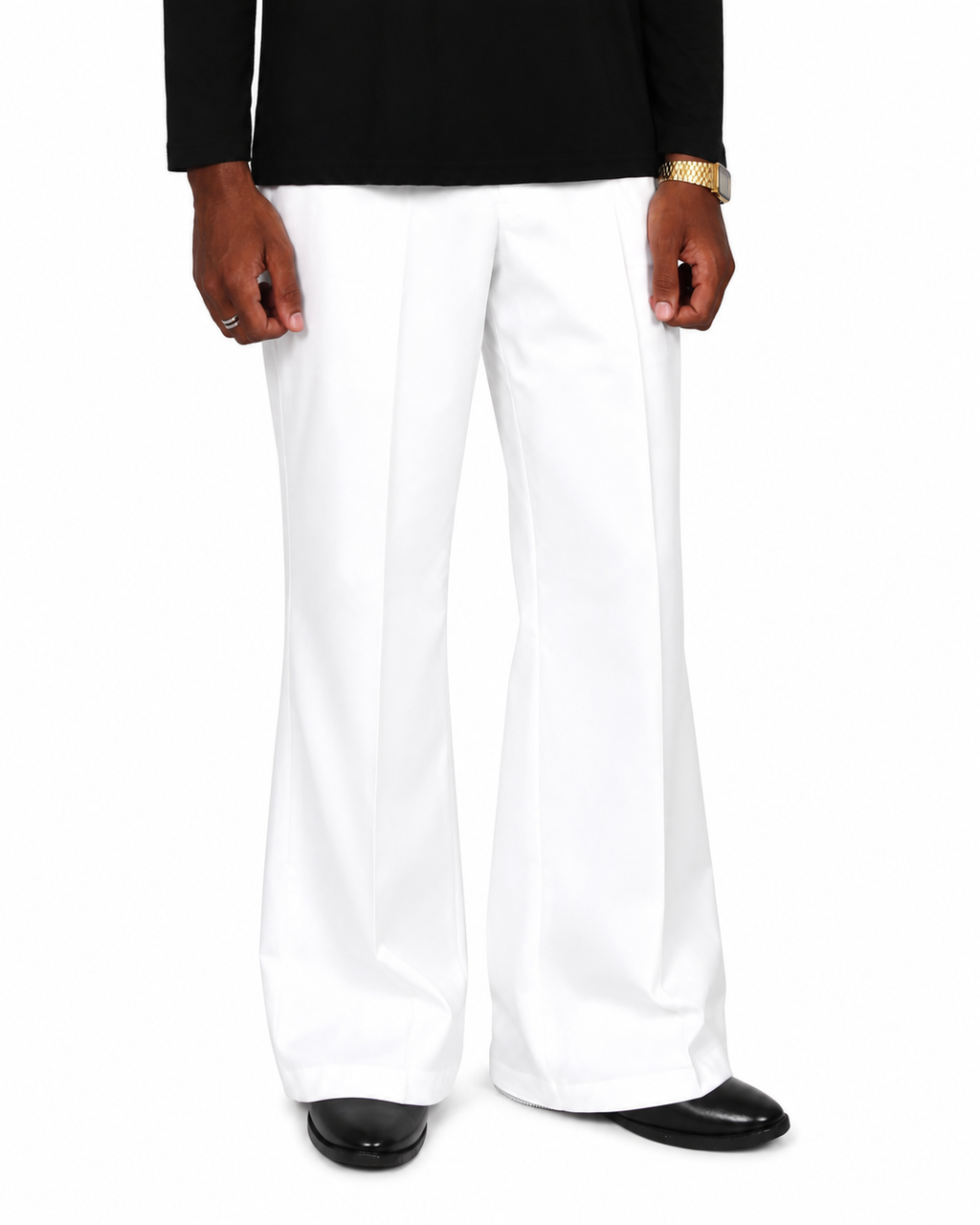 Threadtails classic white Bootcut trousers