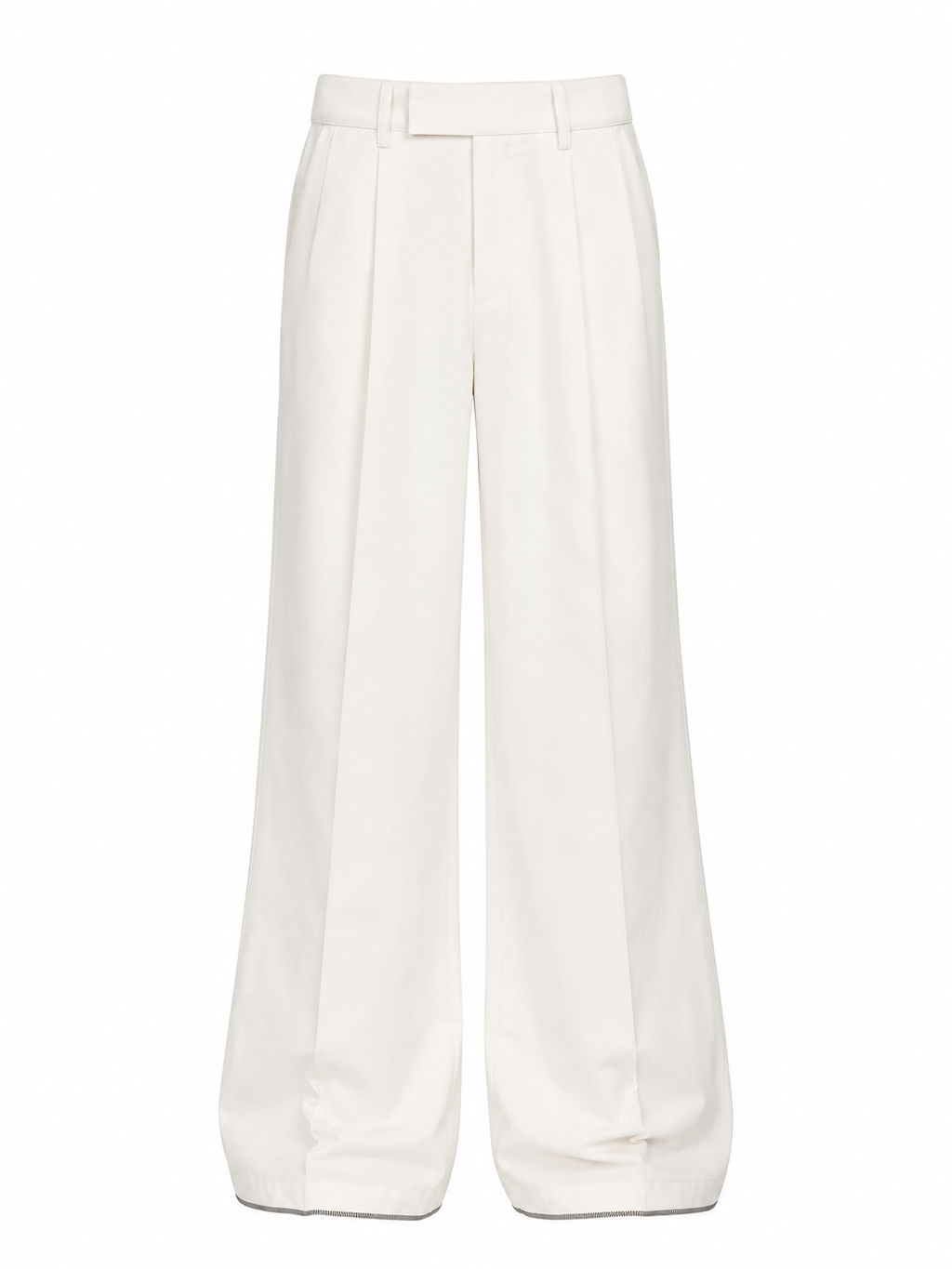 Threadtails signature off white wide leg pants